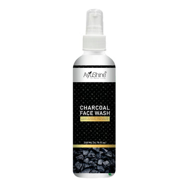 AYUSHINE Charcoal Face Wash – Deep Cleansing & Oil Control (200ml)